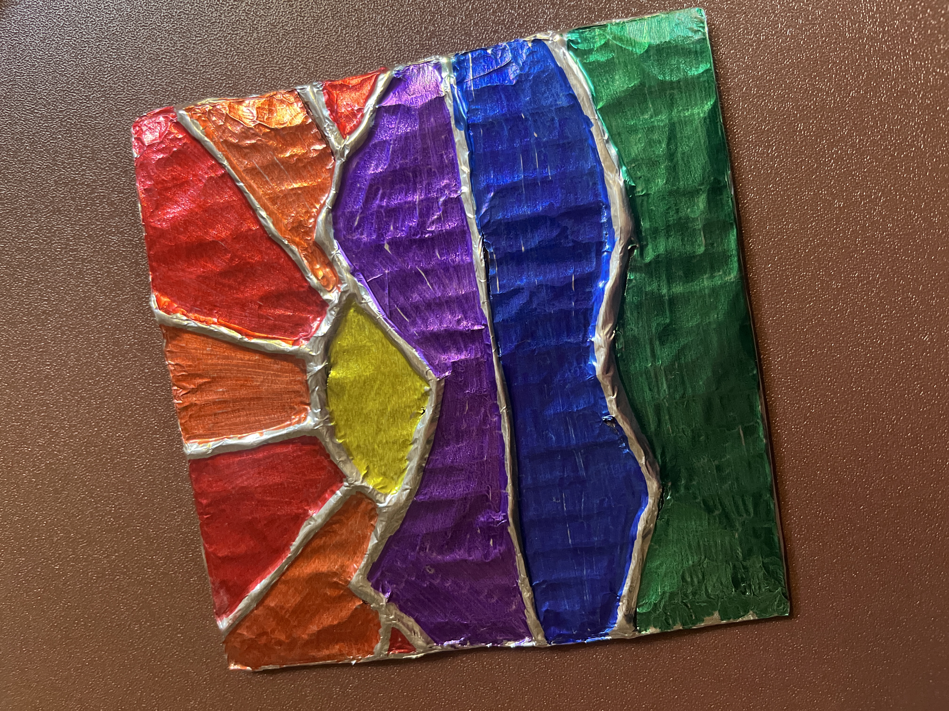 Tinfoil stained glass craft