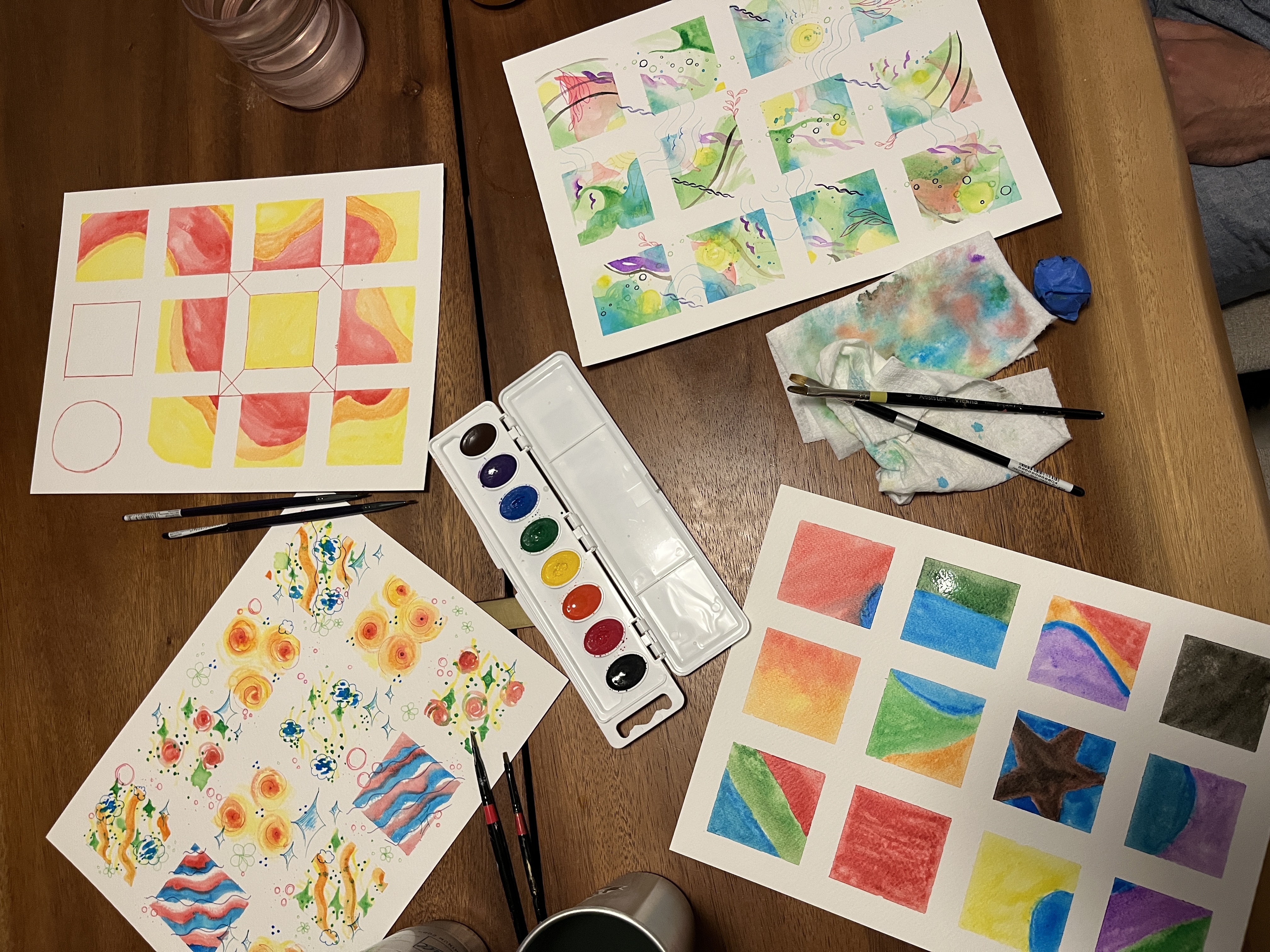 Finished watercolor pieces